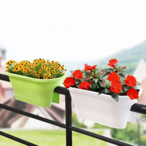 Durable Plastic railing flower pot