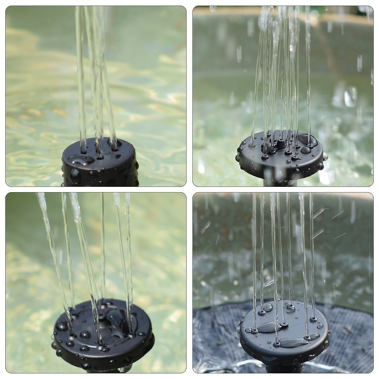 1.4W Solar Powered Circle Garden Water Pump with 6 Nozzle - Image 3
