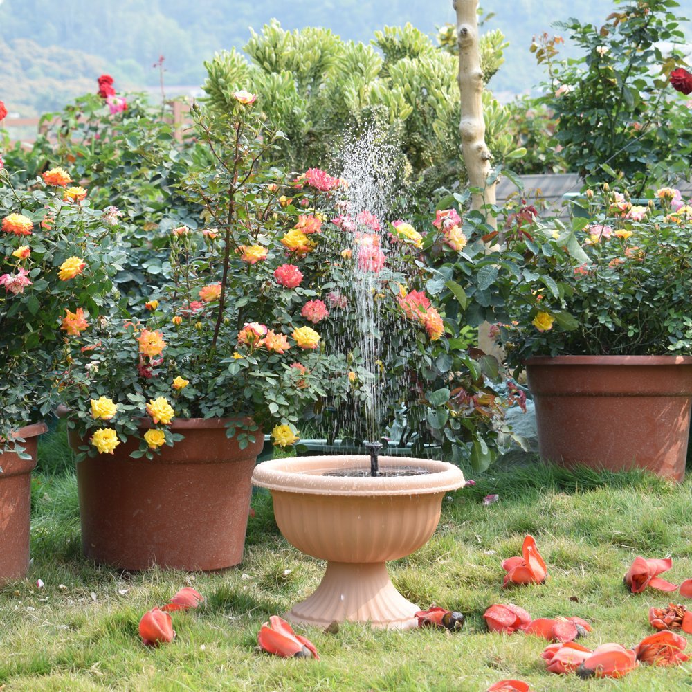 1.4W Solar Powered Circle Garden Water Pump with 6 Nozzle - Image 6