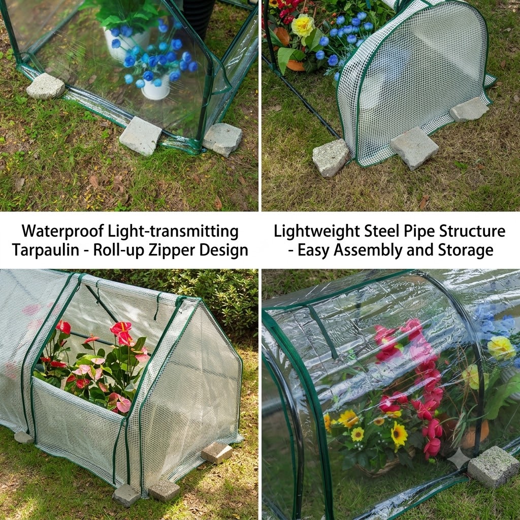 Portable Mini Greenhouse For Outdoor Raised Beds Plants Protection - Image 5