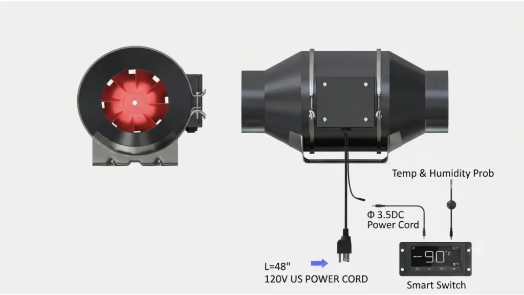 inline duct fan specification